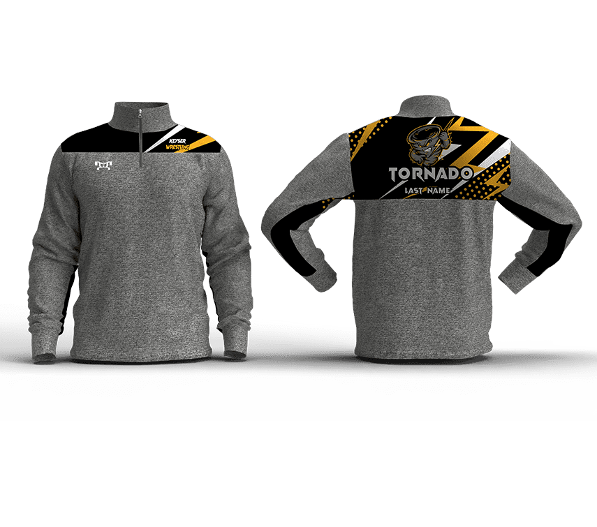 Keyser Middle School Box Stripe Slim Cut Quarter Zip