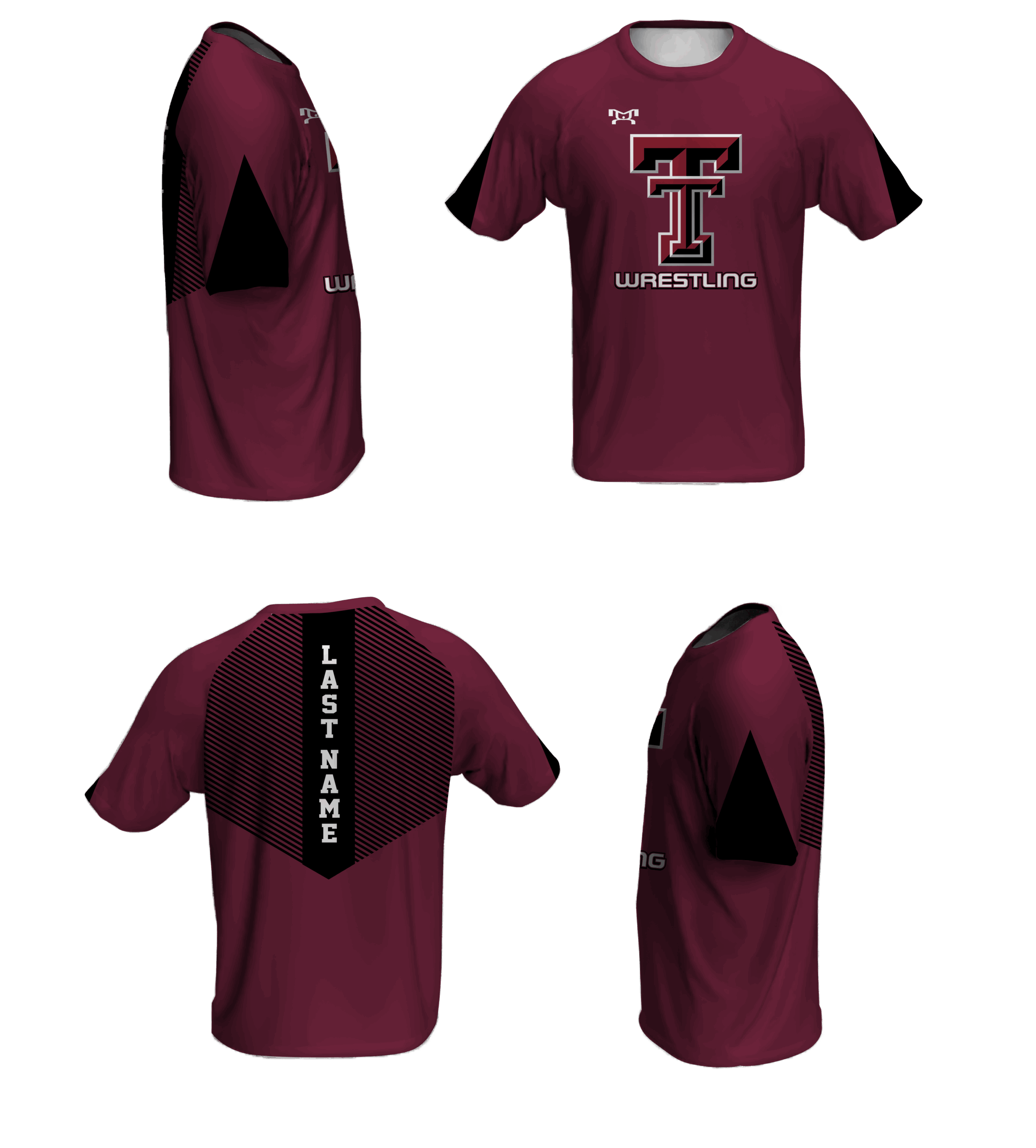 Tremont High School Wrestling MAROON Loose Short Sleeve Dri-Fit