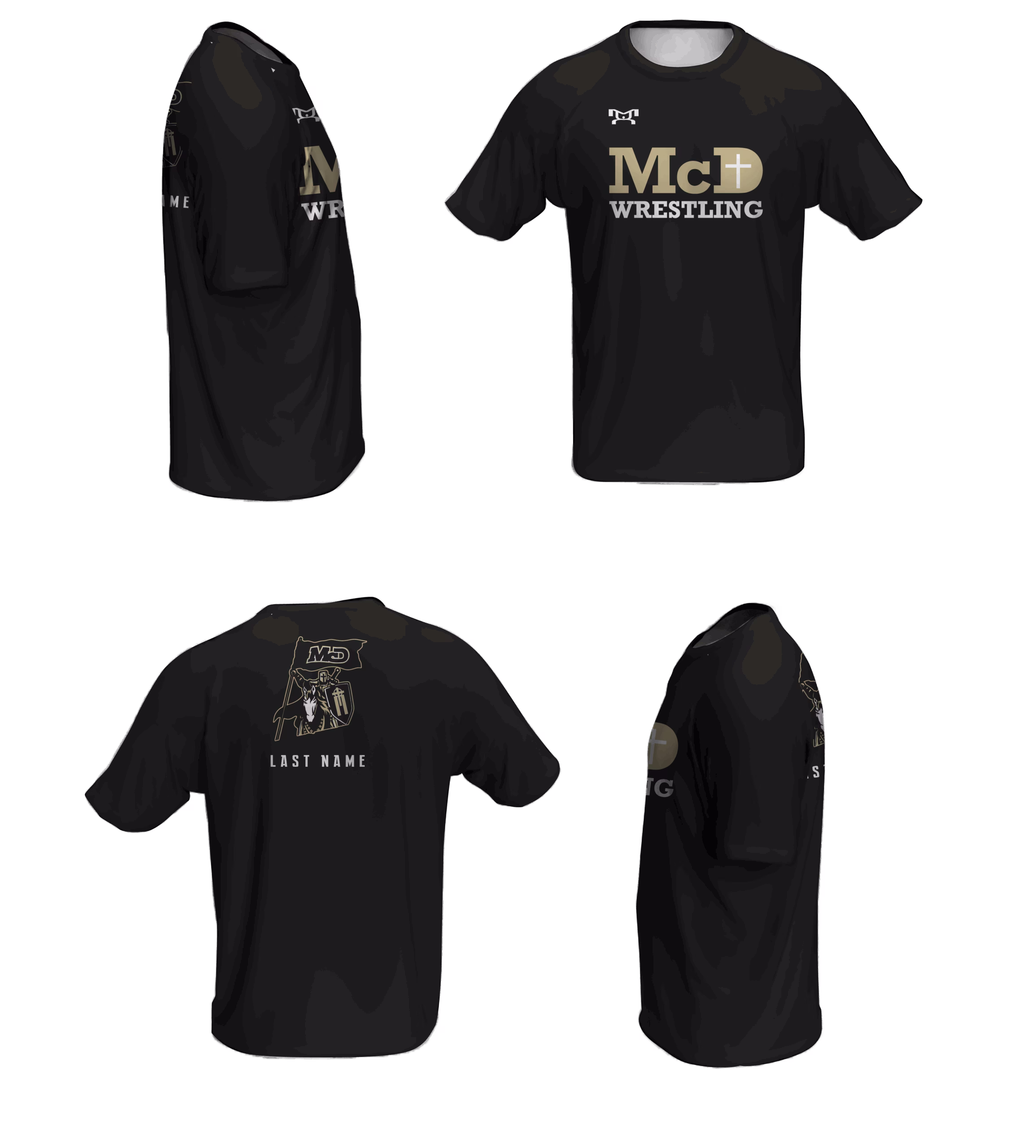 Bishop McDevitt High School Black Loose Short Sleeve Dri-Fit