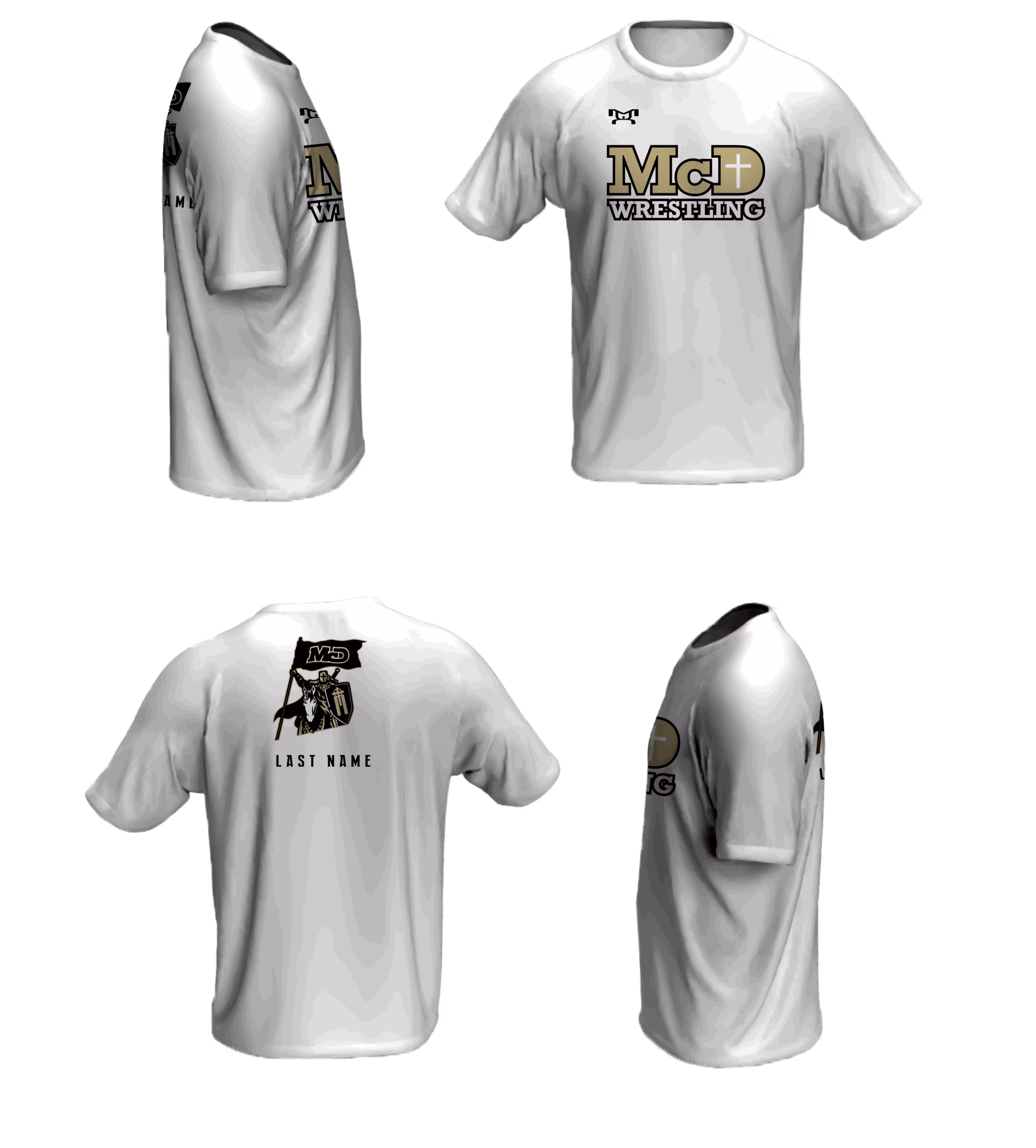 Bishop McDevitt High School White Loose Short Sleeve Dri-Fit