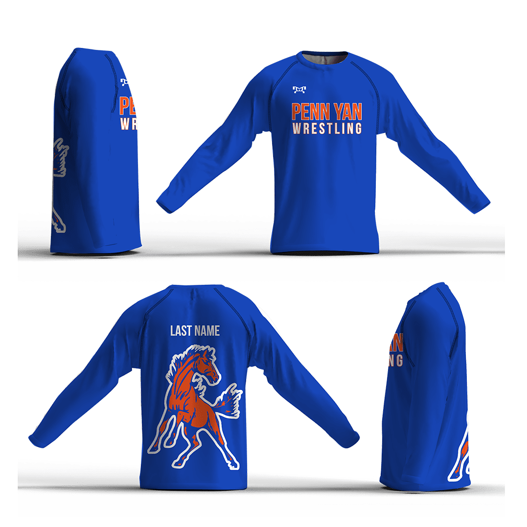 Penn Yan Youth Wrestling Loose Long Sleeve Dri-Fit