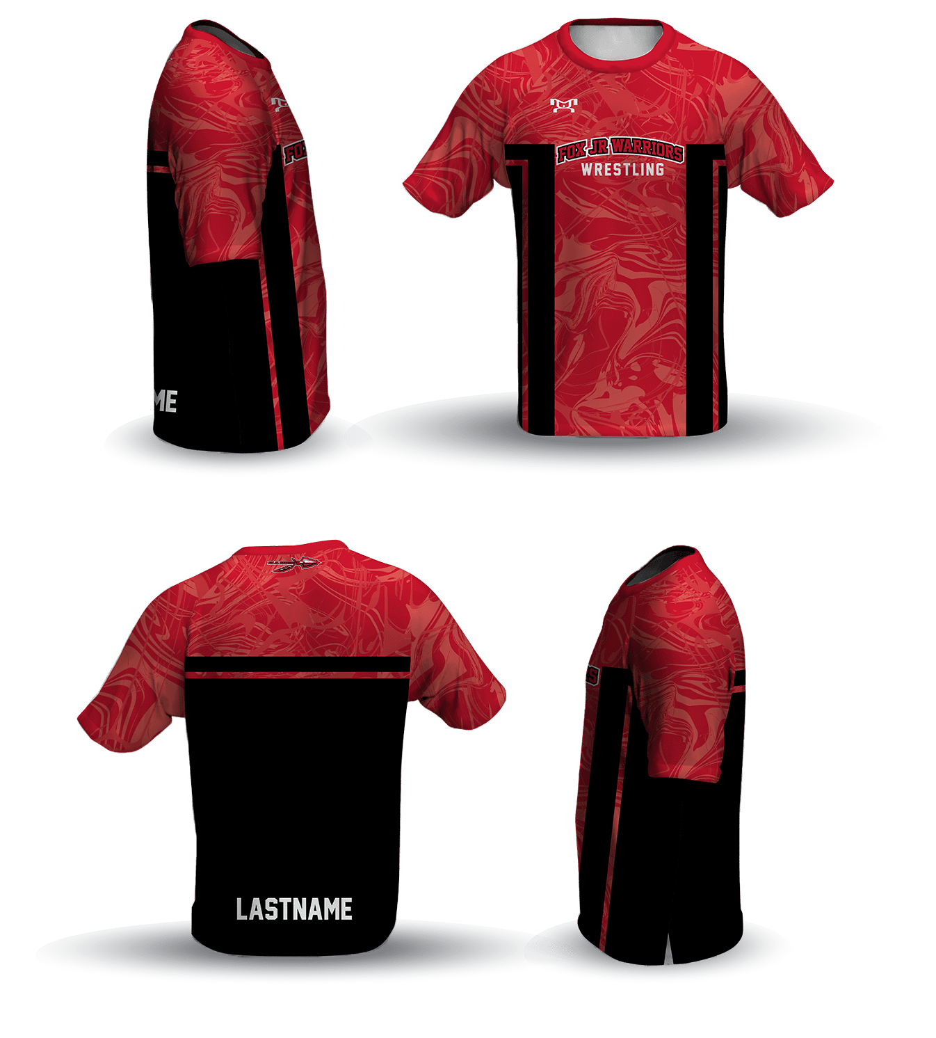 Fox Jr Warriors Wrestling Loose Short Sleeve Dri-Fit