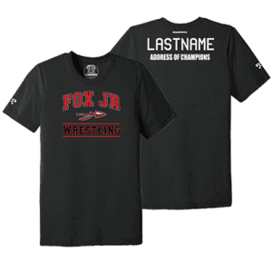 Fox Jr Warriors Wrestling Black Address Of Champions Heat Press T Shirt