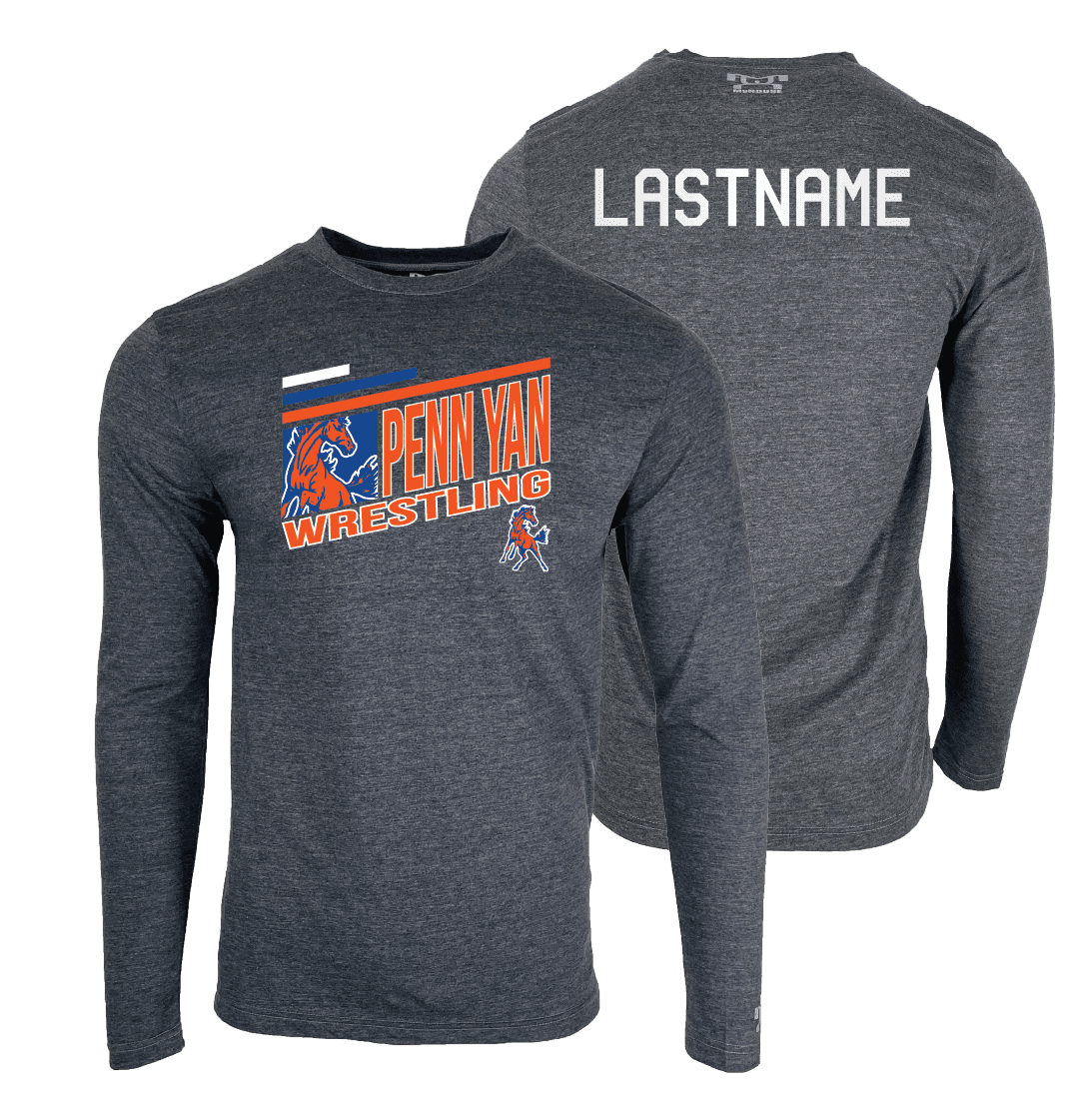 Penn Yan Youth Wrestling Custom Heat Press Long Sleeve T-Shirt 2025