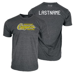Parkersburg Youth Wrestling Dark Grey Custom Heat Press Short Sleeve T-Shirt