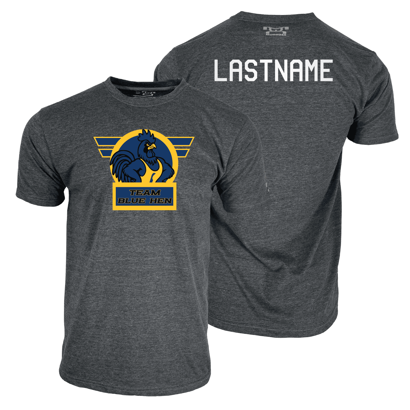 Team Blue Hen Custom Heat Press Short Sleeve T-Shirt