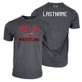 Fox Jr Warriors Wrestling Custom Heat Press Short Sleeve T-Shirt