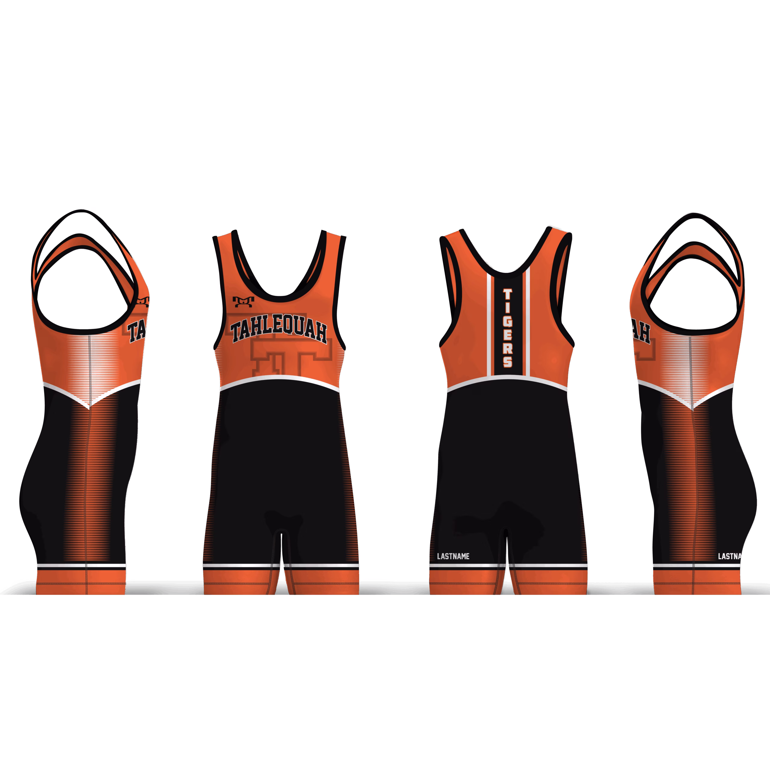 Tahlequah Wrestling Club Orange Men's Singlet 2025