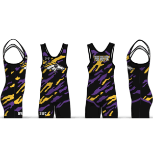 Bronco Wrestling Club Purple Camo Men's Singlet