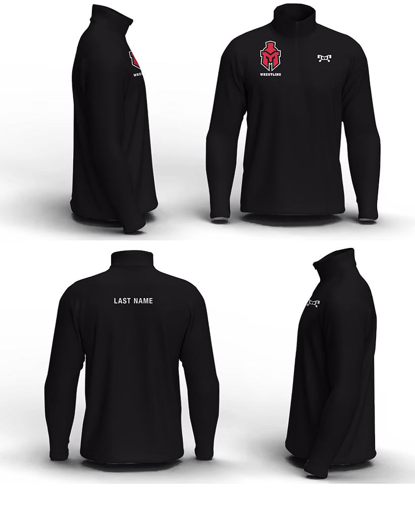 Marquette HS BLACK Men's Mid-Weight Custom Quarter Zip