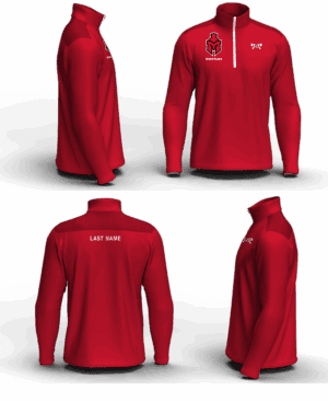 Marquette HS Red Men's Mid-Weight Custom Quarter Zip