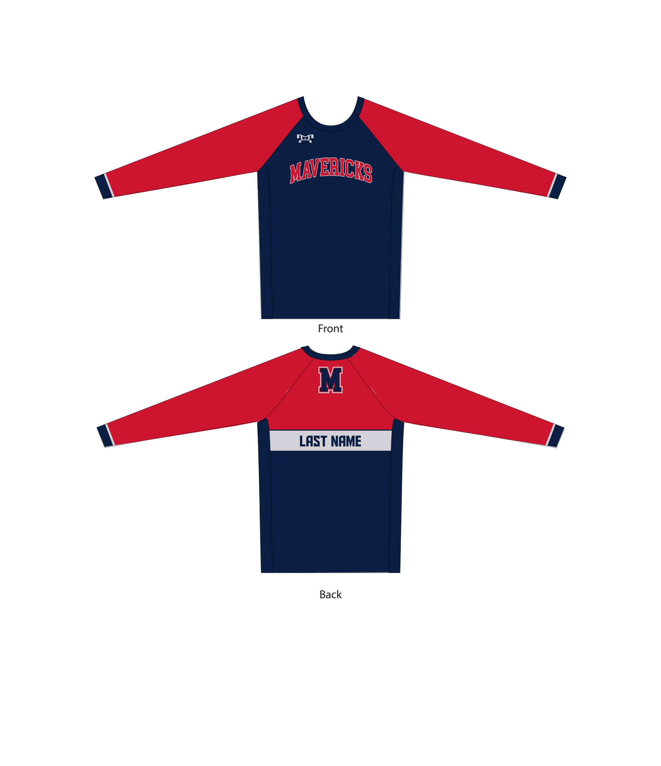 MAVERICKS WRESTLING Men's Long Sleeve Compression Shirt