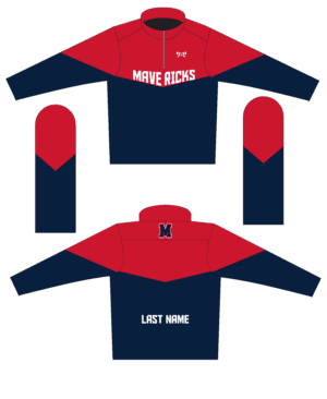 MAVERICKS WRESTLING Men's Mid-Weight Custom Quarter Zip