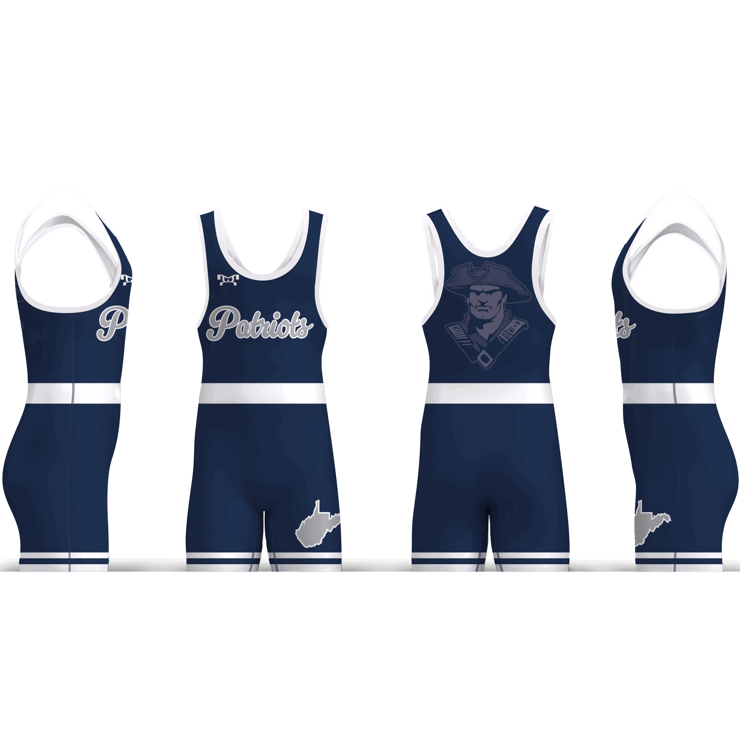 Patriots WC Parkersburg NAVY Men's Singlet