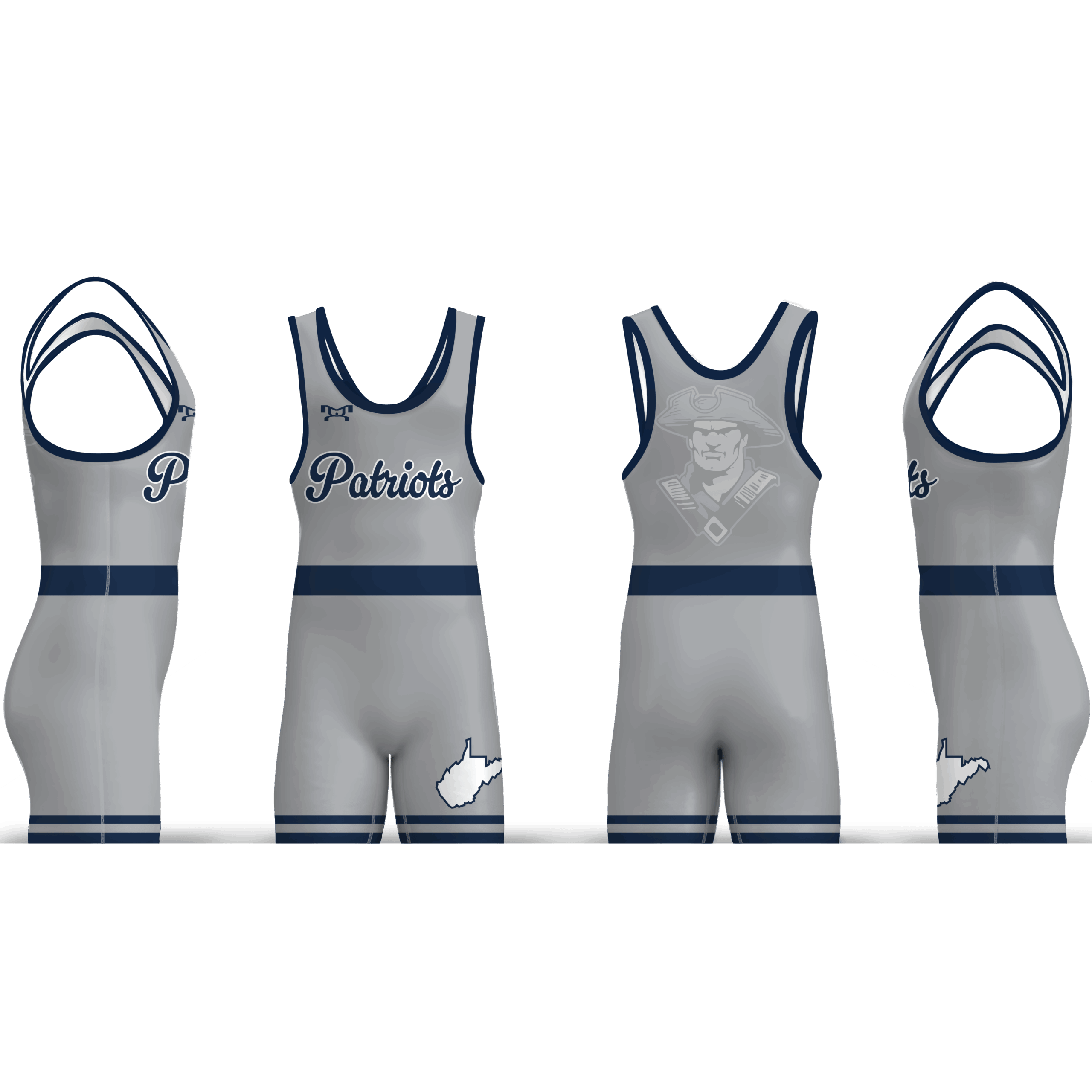 Patriots WC Parkersburg Grey Men's Singlet