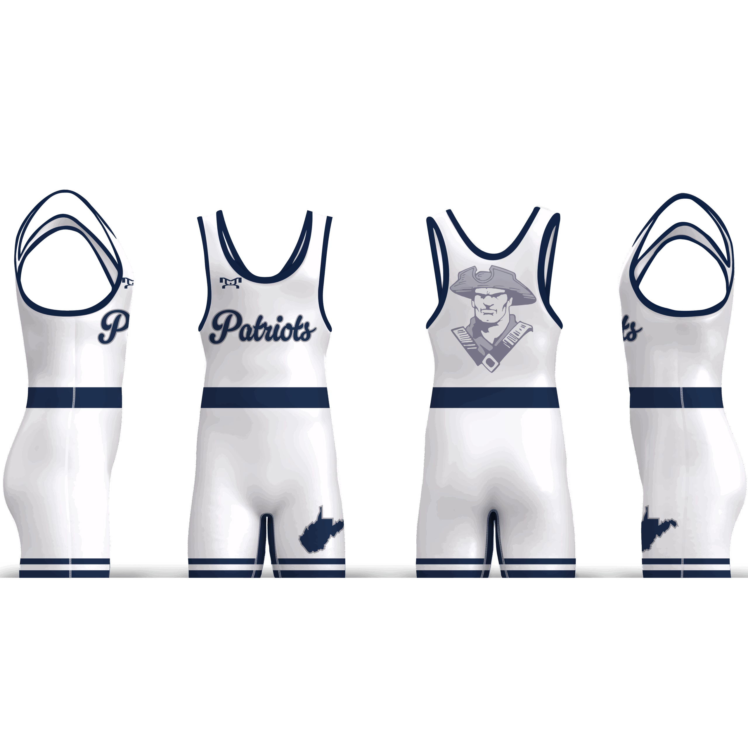 Patriots WC Parkersburg White Men's Singlet