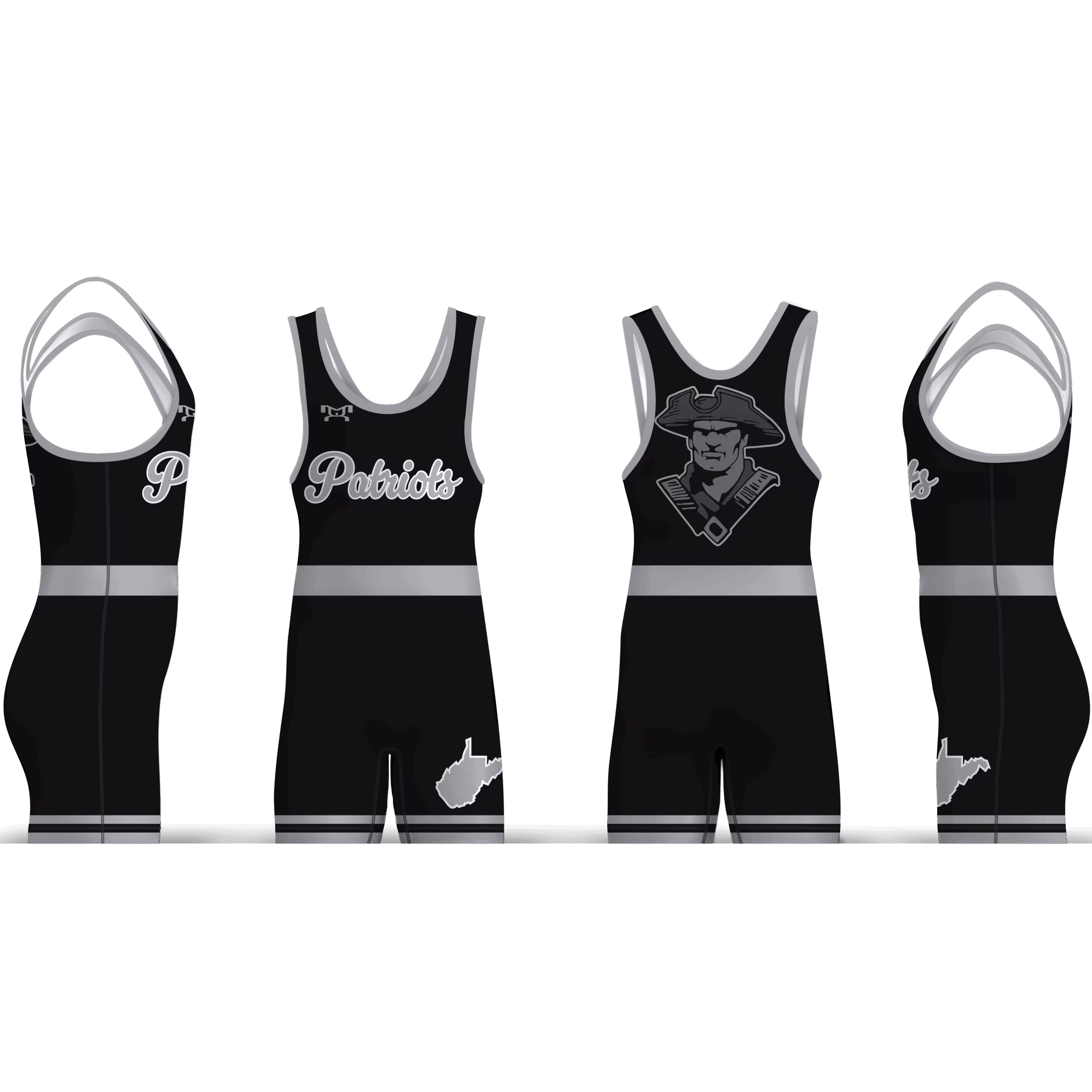 Patriots WC Parkersburg Black Men's Singlet