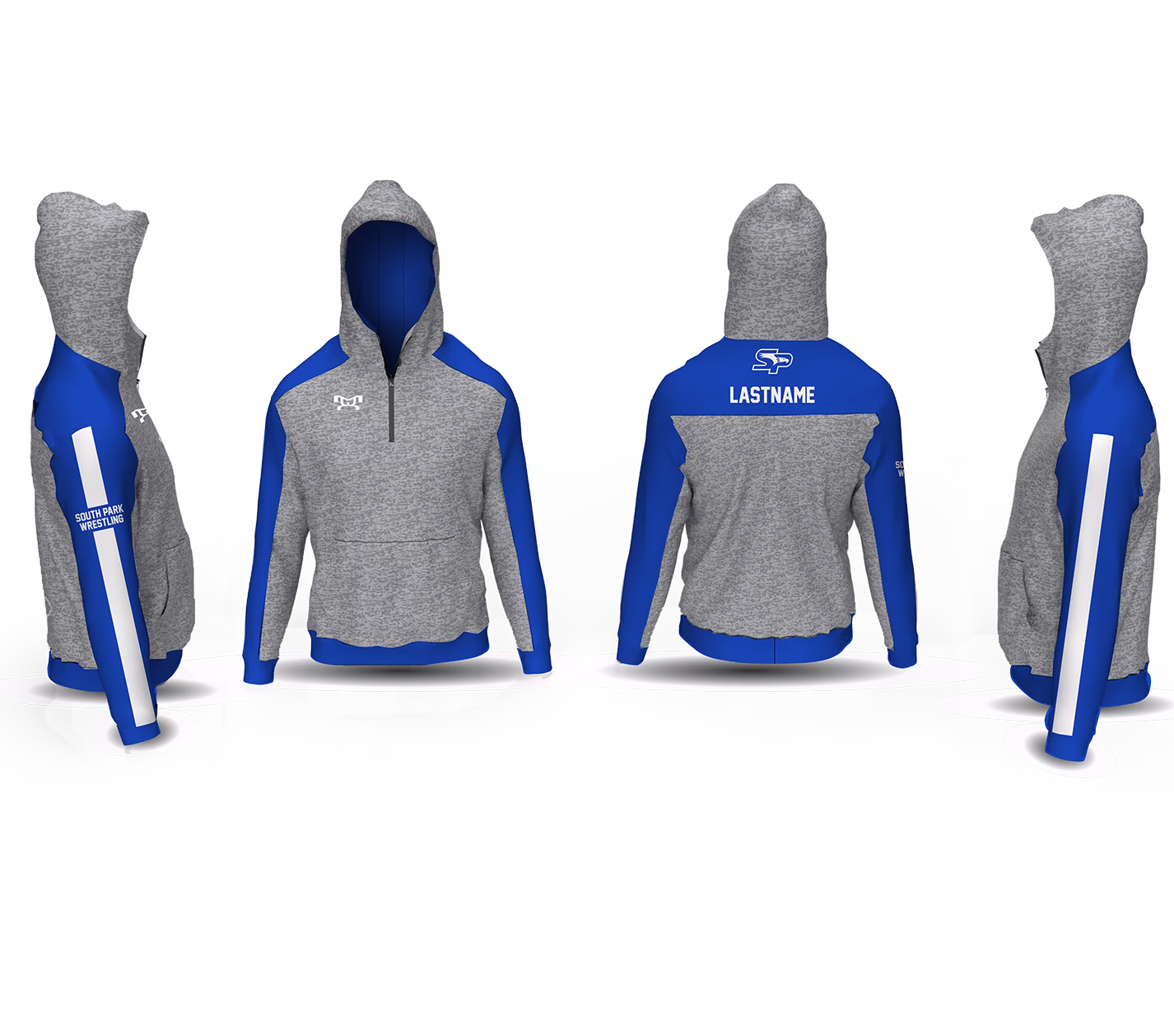 South Park High School Wrestling Triumph Quarter Zip Hoodie