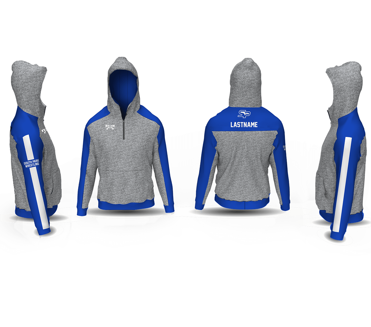 South Park High School Wrestling Triumph Quarter Zip Hoodie