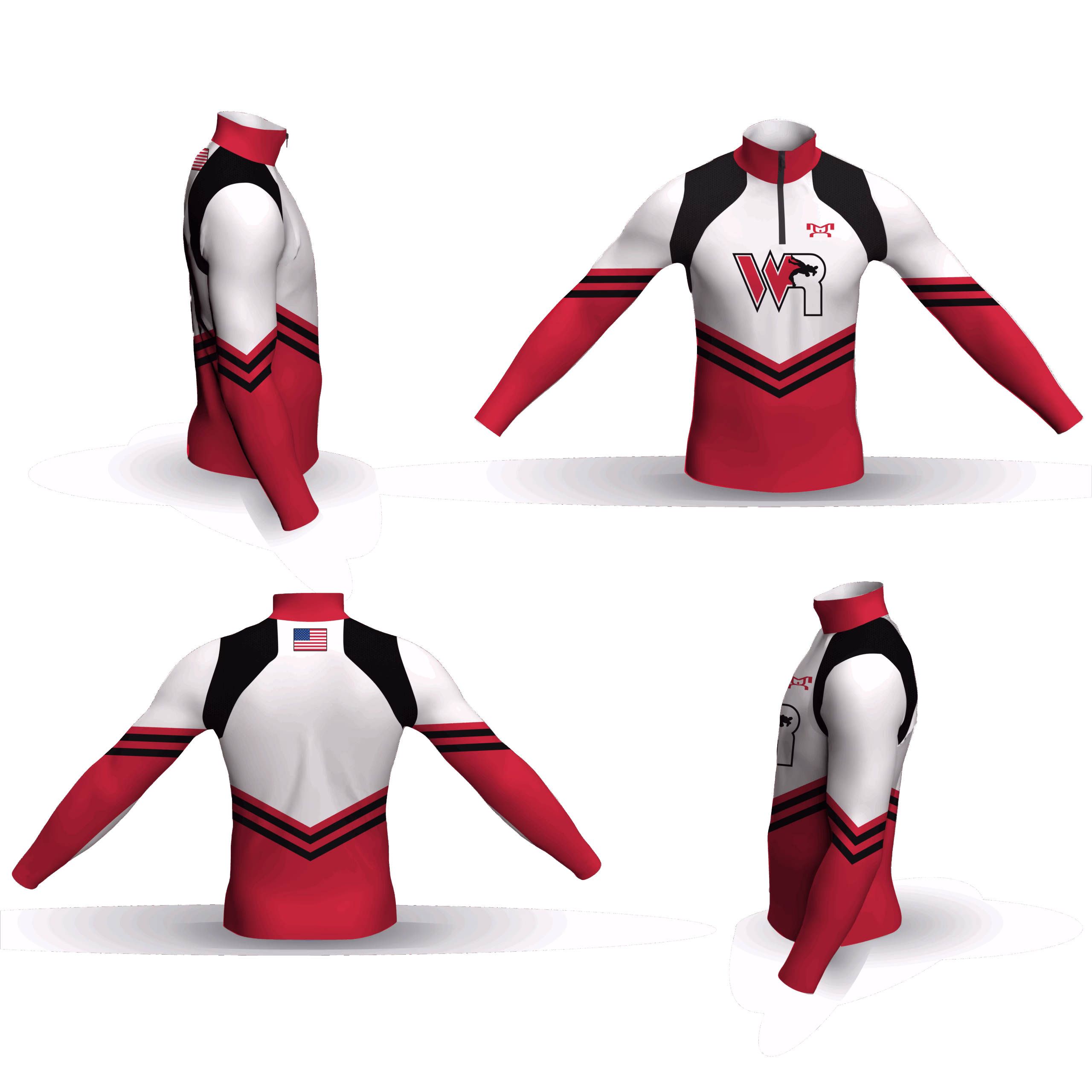 RAPIDS WRESTLING Men's Light-Weight Custom Quarter Zip