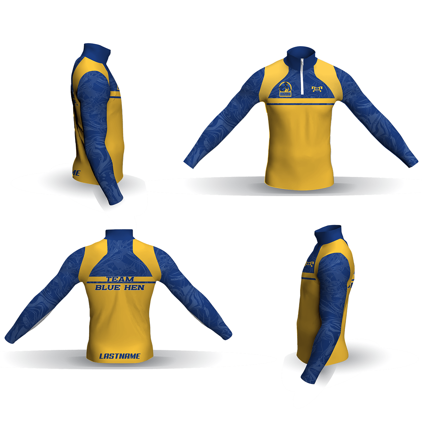 Team Blue Hen Men's Light-Weight Custom Quarter Zip