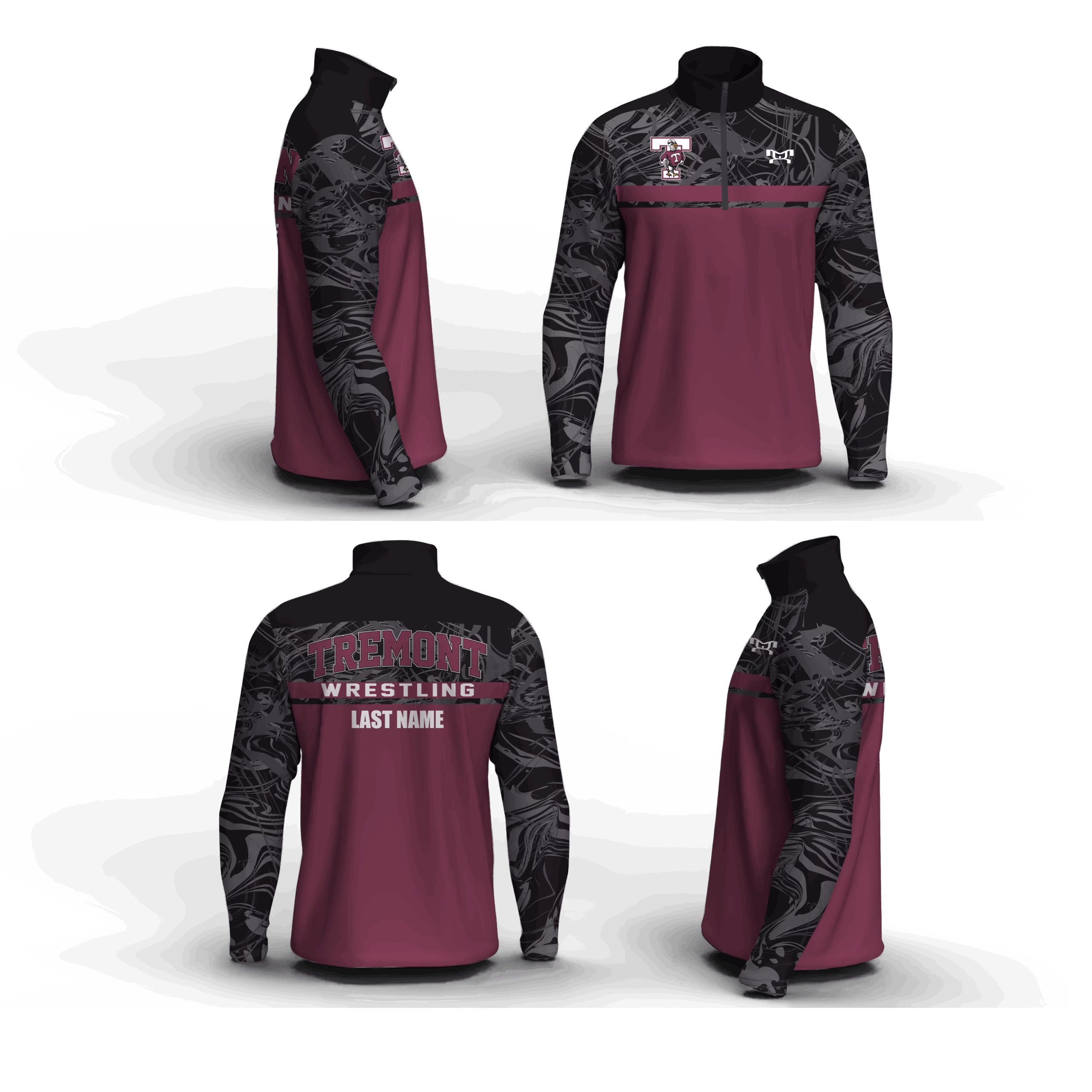 Tremont High School Men's Mid-Weight Custom Quarter Zip