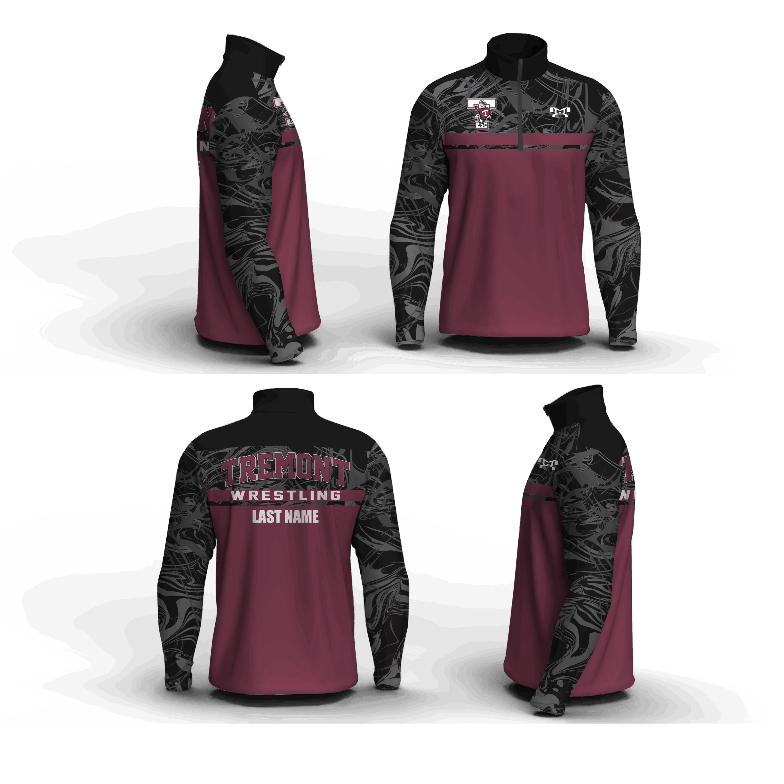 Tremont High School Men's Mid-Weight Custom Quarter Zip