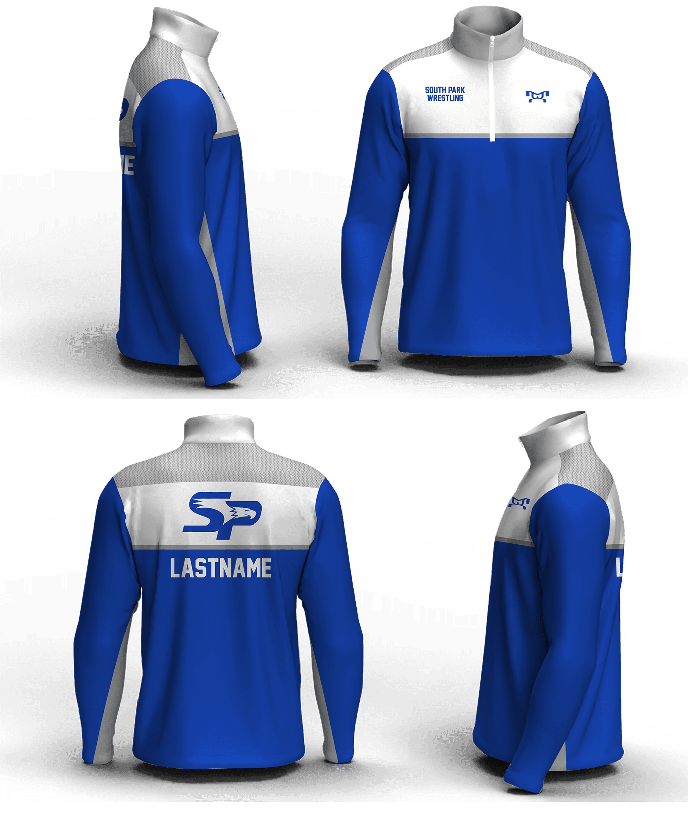 South Park High School Wrestling Men's Mid-Weight Custom Quarter Zip 2025