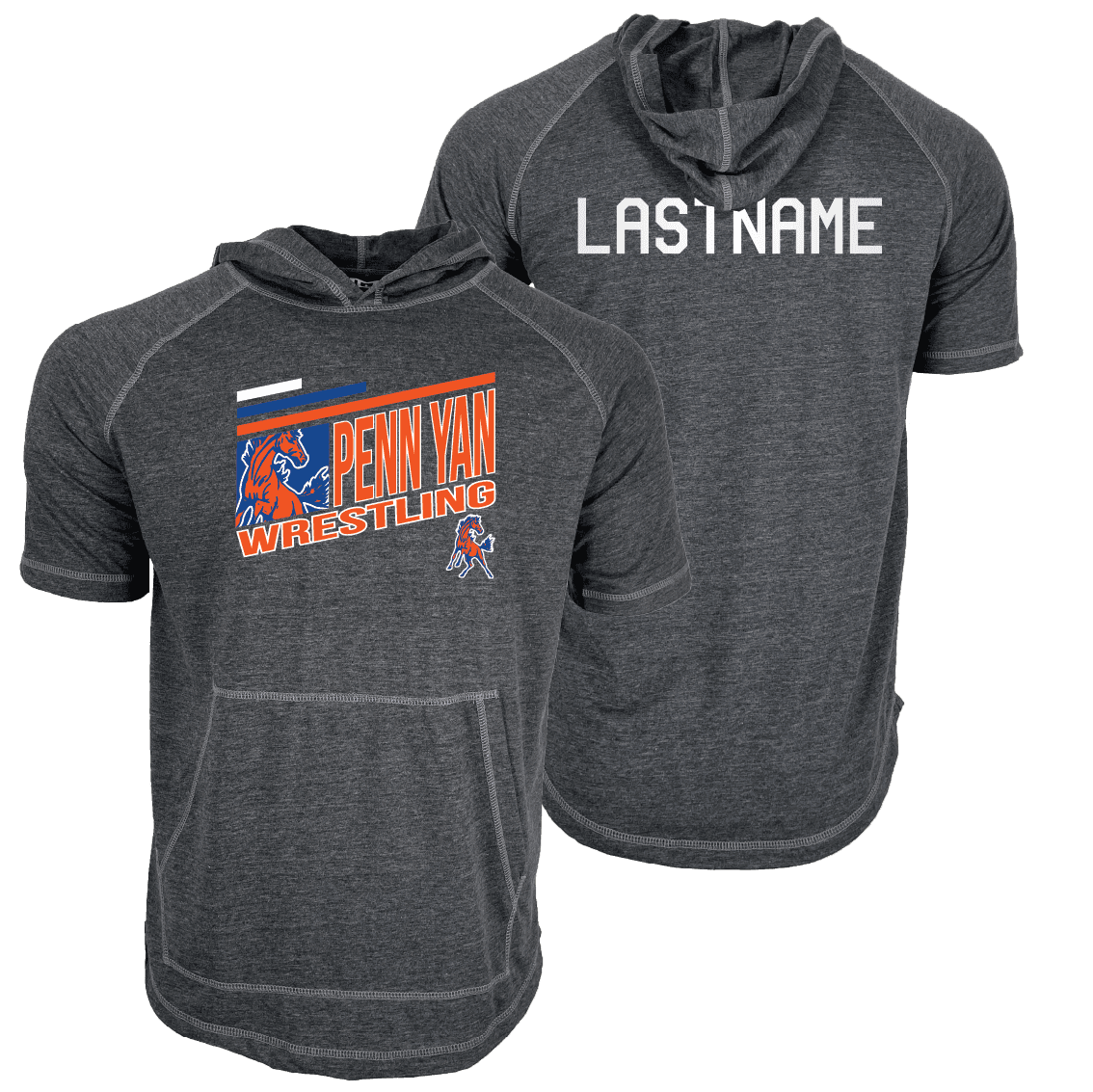 Penn Yan Youth Wrestling Custom Heat Press Short Sleeve Hoodie T-Shirt 2025