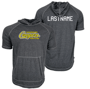 Parkersburg Youth Wrestling Custom Heat Press Short Sleeve Hoodie T-Shirt