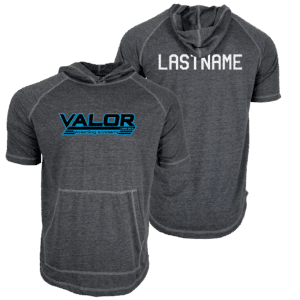 VALOR WRESTLING ACADEMY Custom Heat Press Short Sleeve Hoodie T-Shirt
