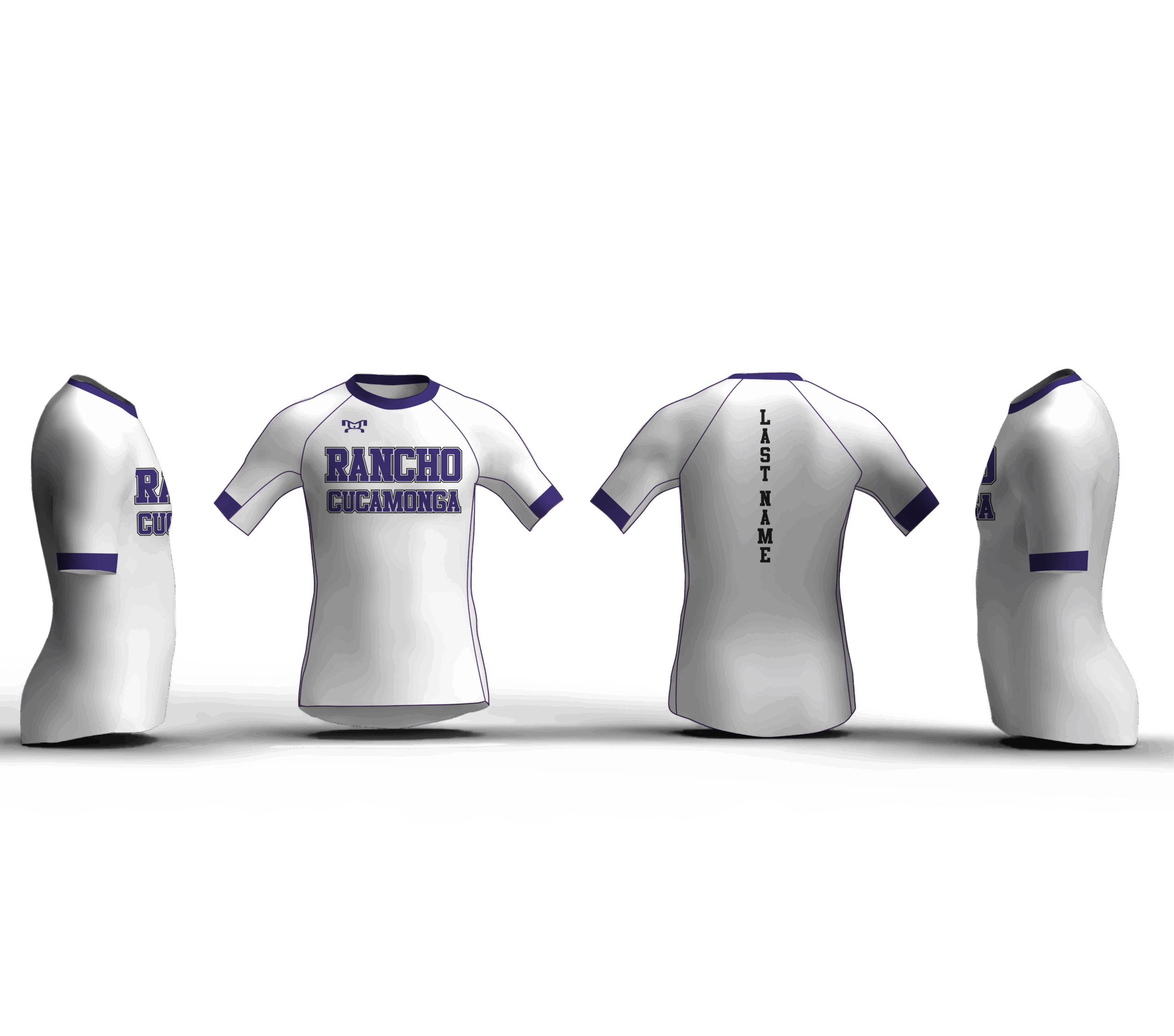 Rancho Cucamonga White Men's Compression Short Sleeve Shirt 2025