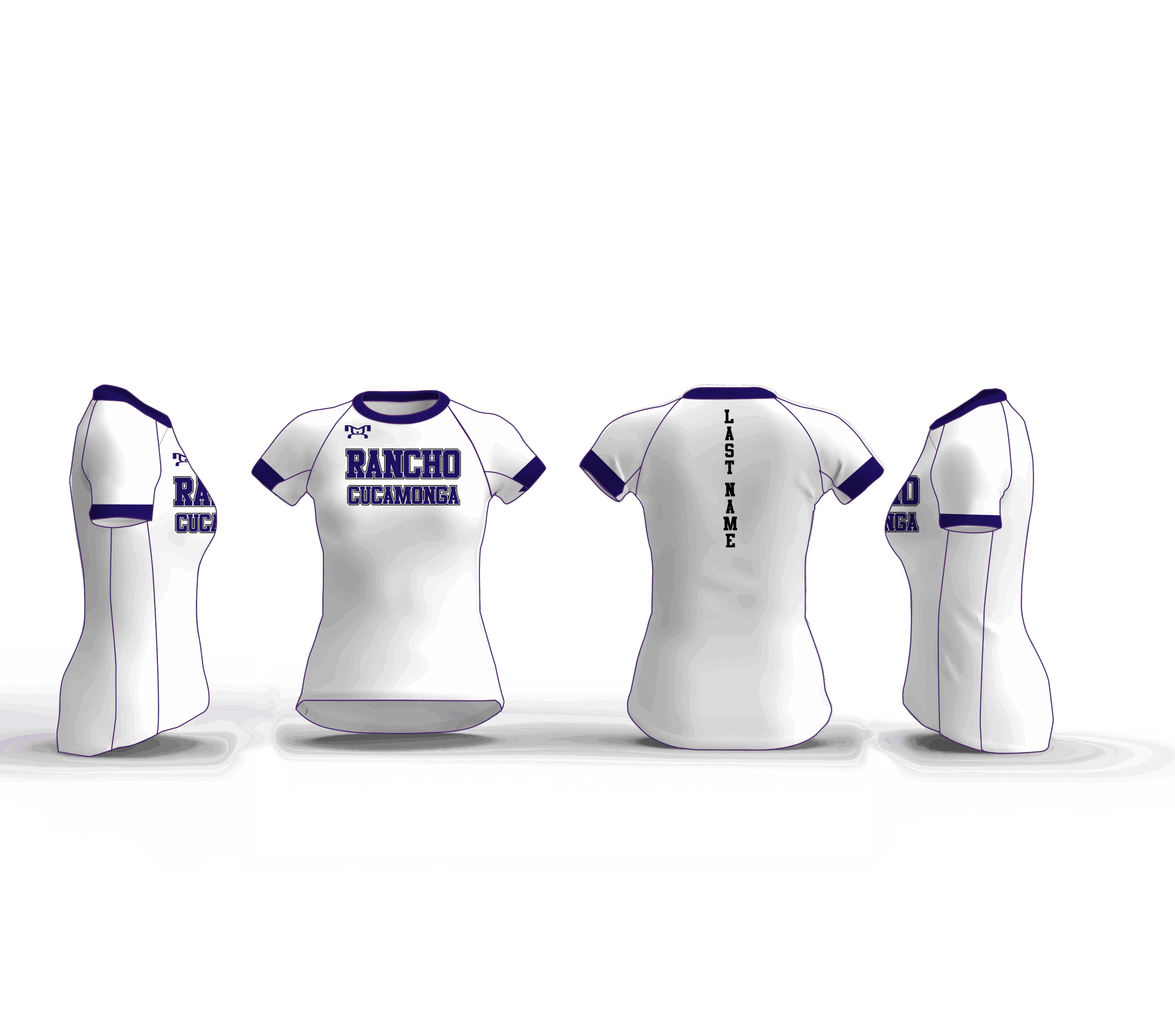 Rancho Cucamonga White Women's Compression Short Sleeve Shirt 2025