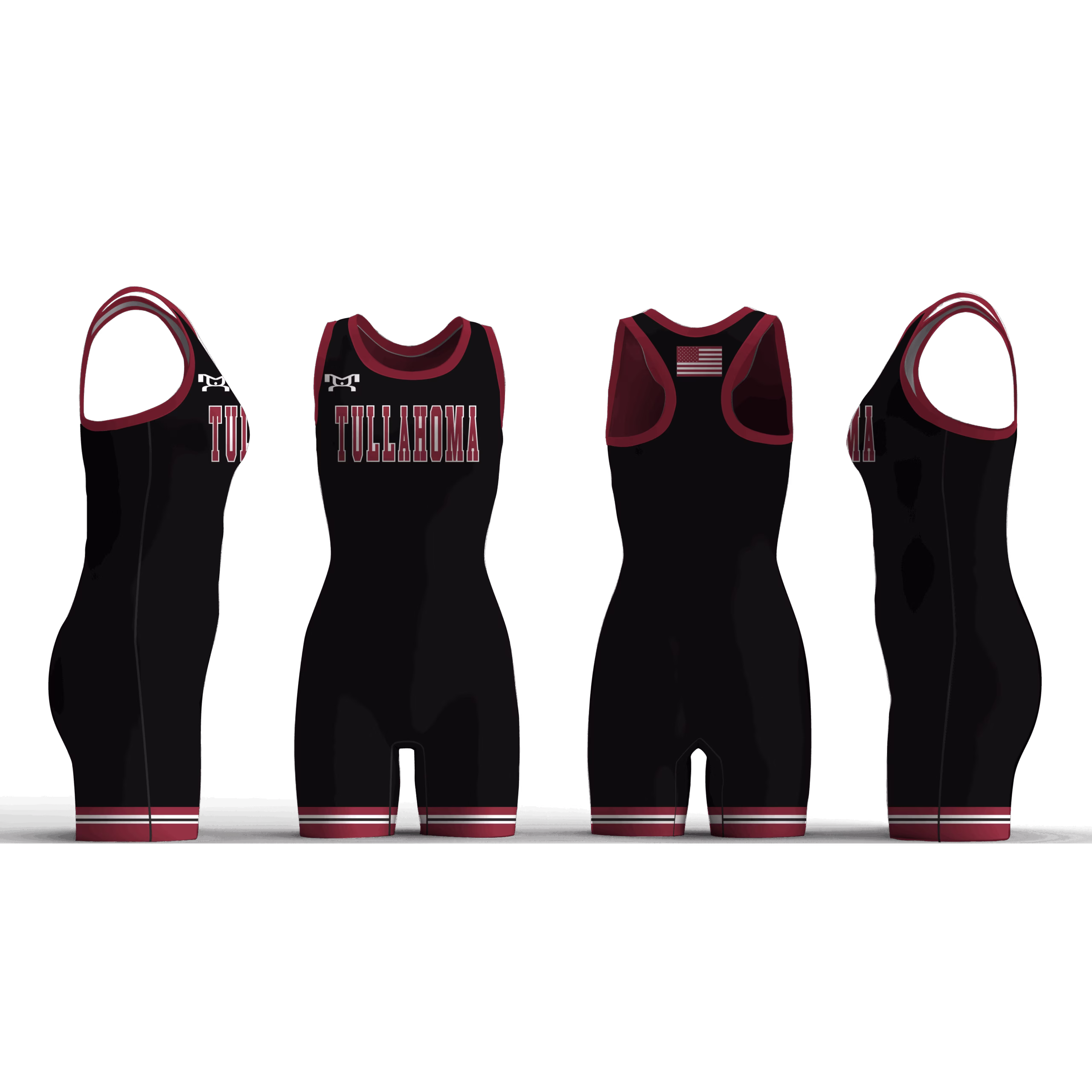 Tullahoma Wrestling Black Women's Racerback Singlet