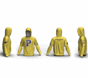 Parkersburg Youth Wrestling Yellow Custom Unisex Sublimated Hoodie