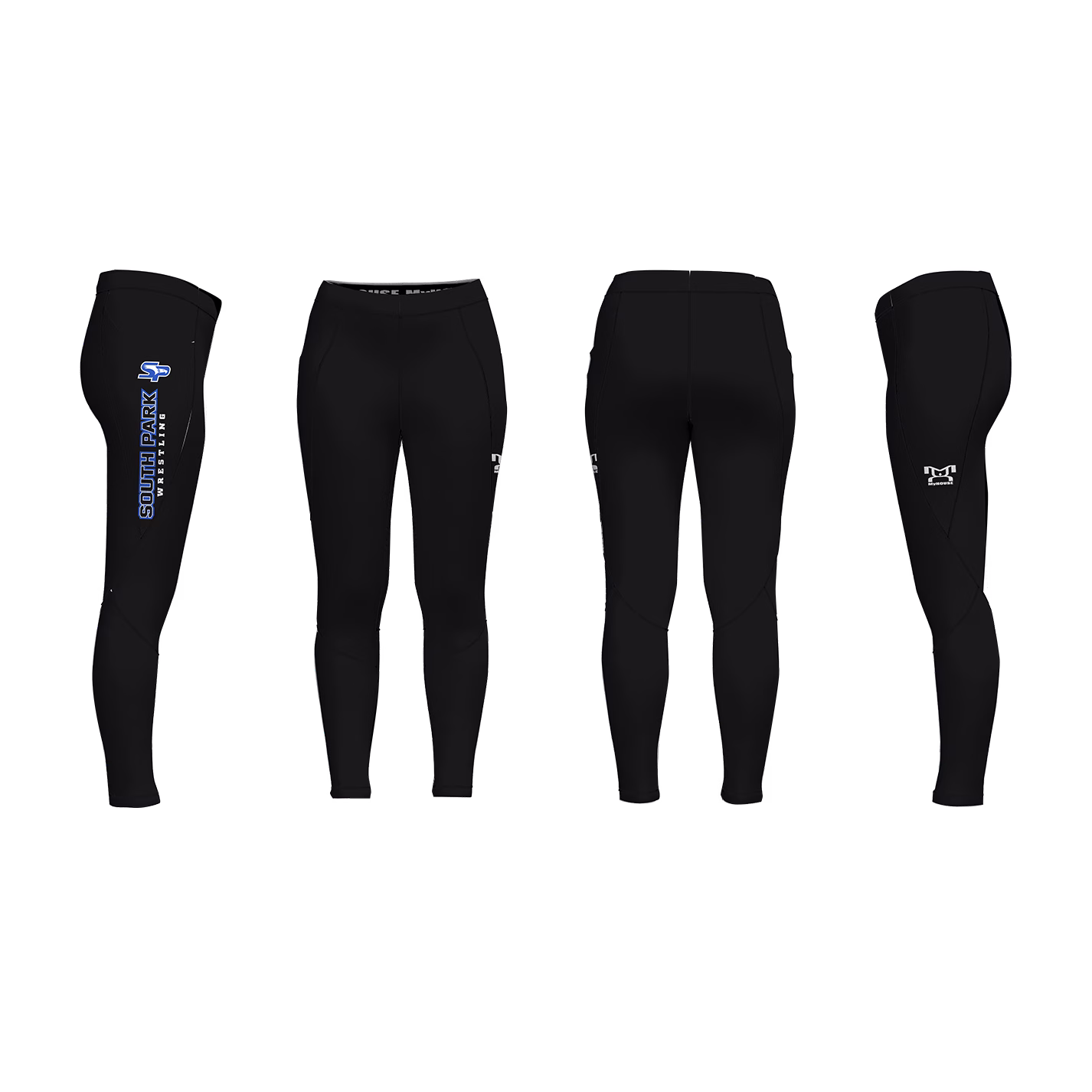 South Park High School Wrestling Women's Black Full Length Pocket Leggings