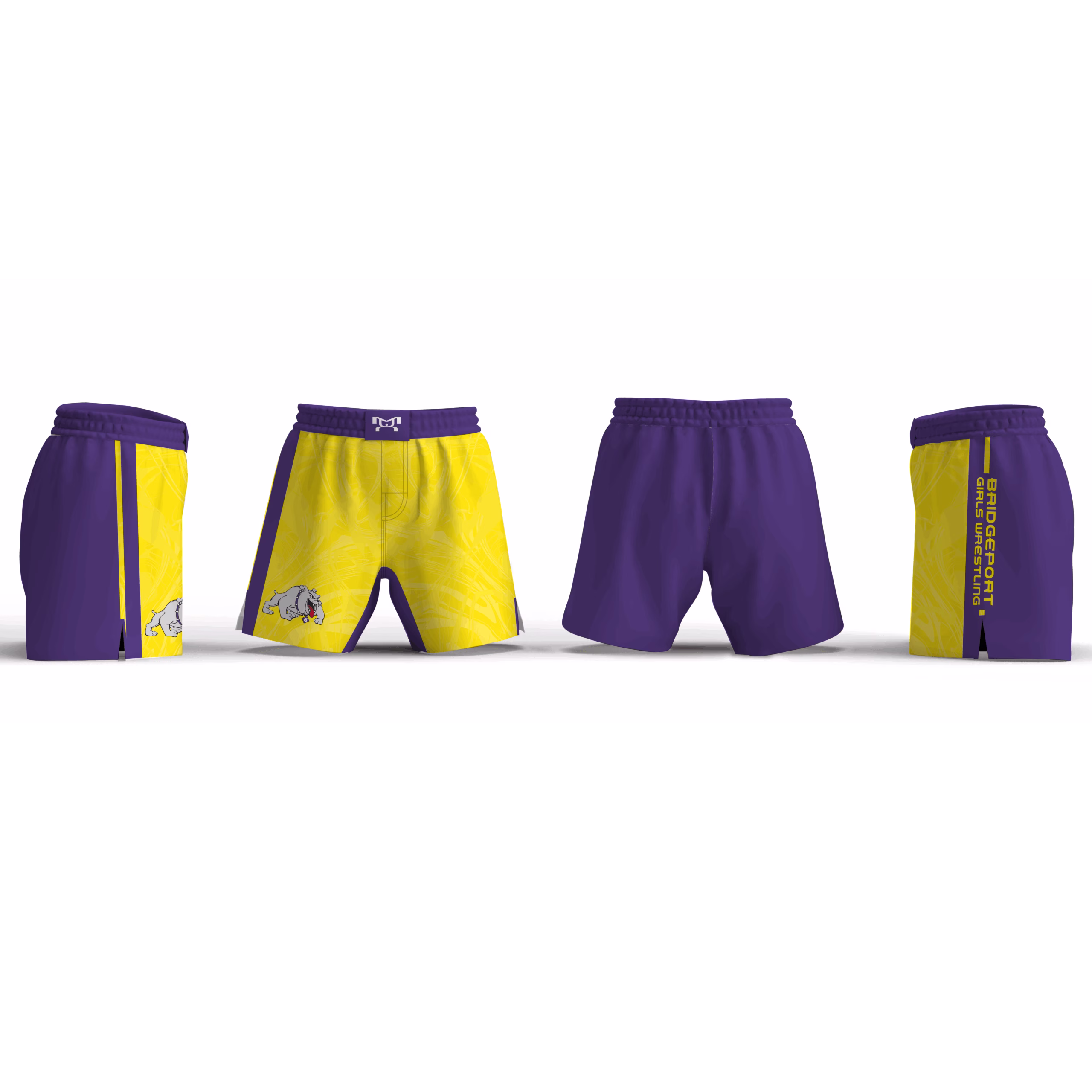 Bridgeport Girls Wrestling Purple Women's 6" Fight Short