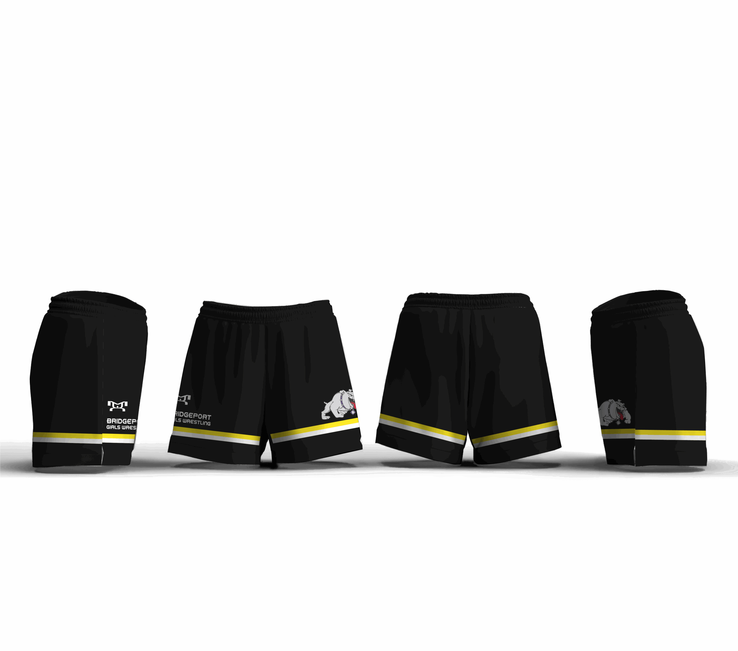 Bridgeport Girls Wrestling Black Women's No Fly Front Short