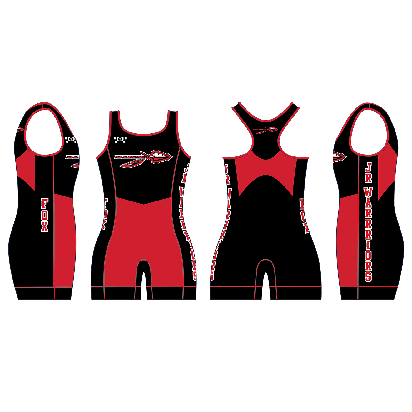 Fox Jr Warriors Wrestling Women's Racerback Singlet