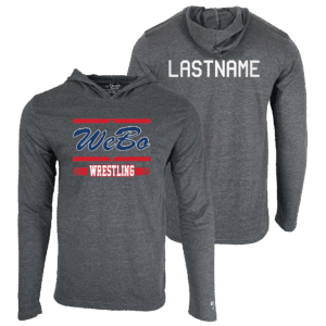 WeBo Wrestling Club Custom Heat Press Long Sleeve Hoodie T-Shirt