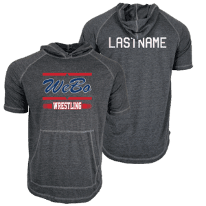 WeBo Wrestling Club Custom Heat Press Short Sleeve Hoodie T-Shirt