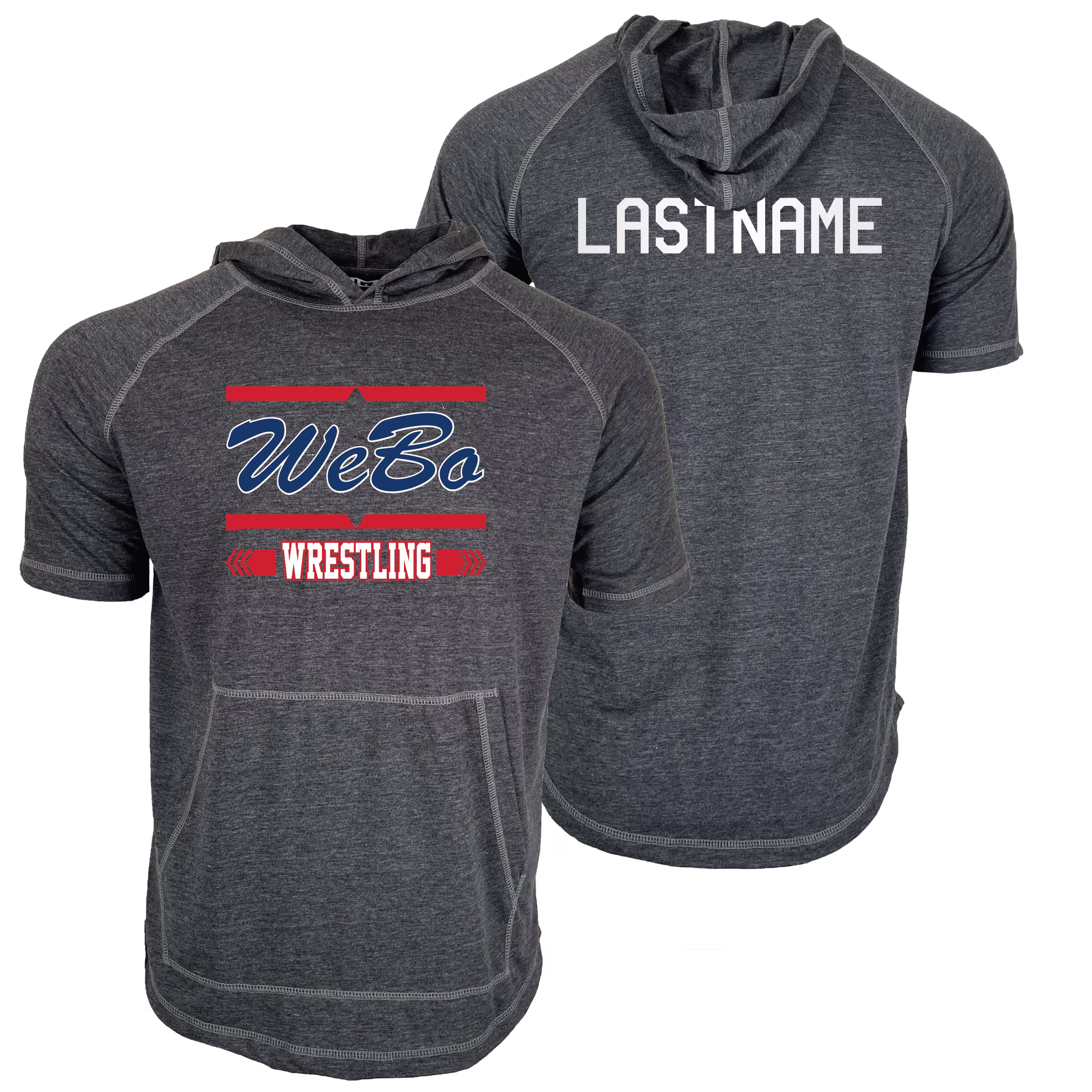 WeBo Wrestling Club Custom Heat Press Short Sleeve Hoodie T-Shirt