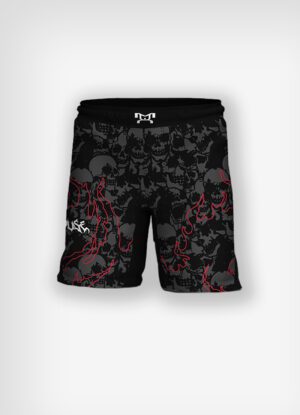 Skull-Fire 9" Fight Shorts