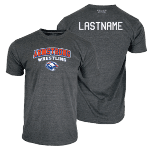 Armstrong High School Dark Grey Custom Heat Press Short Sleeve T-Shirt
