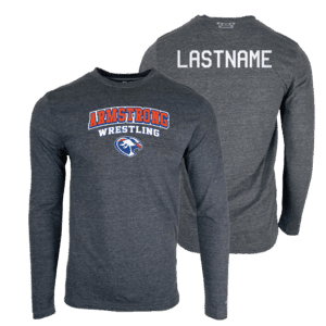 Armstrong High School Dark Grey Custom Heat Press Long Sleeve T-Shirt