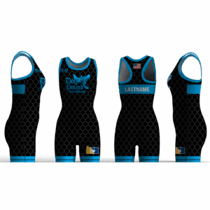 DOG POUND WRESTLING Custom Black & Blue Women's Singlet