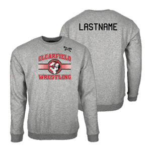 Clearfield Elementary Wrestling MyHOUSE Heat Press Challenger Crewneck