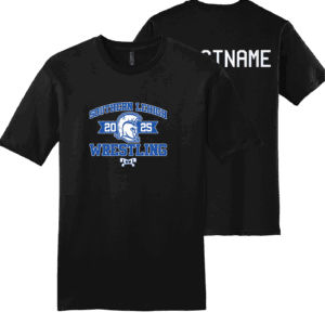 2025 Southern Lehigh Youth Wrestling Black Custom Heat Press Short Sleeve T-Shirt