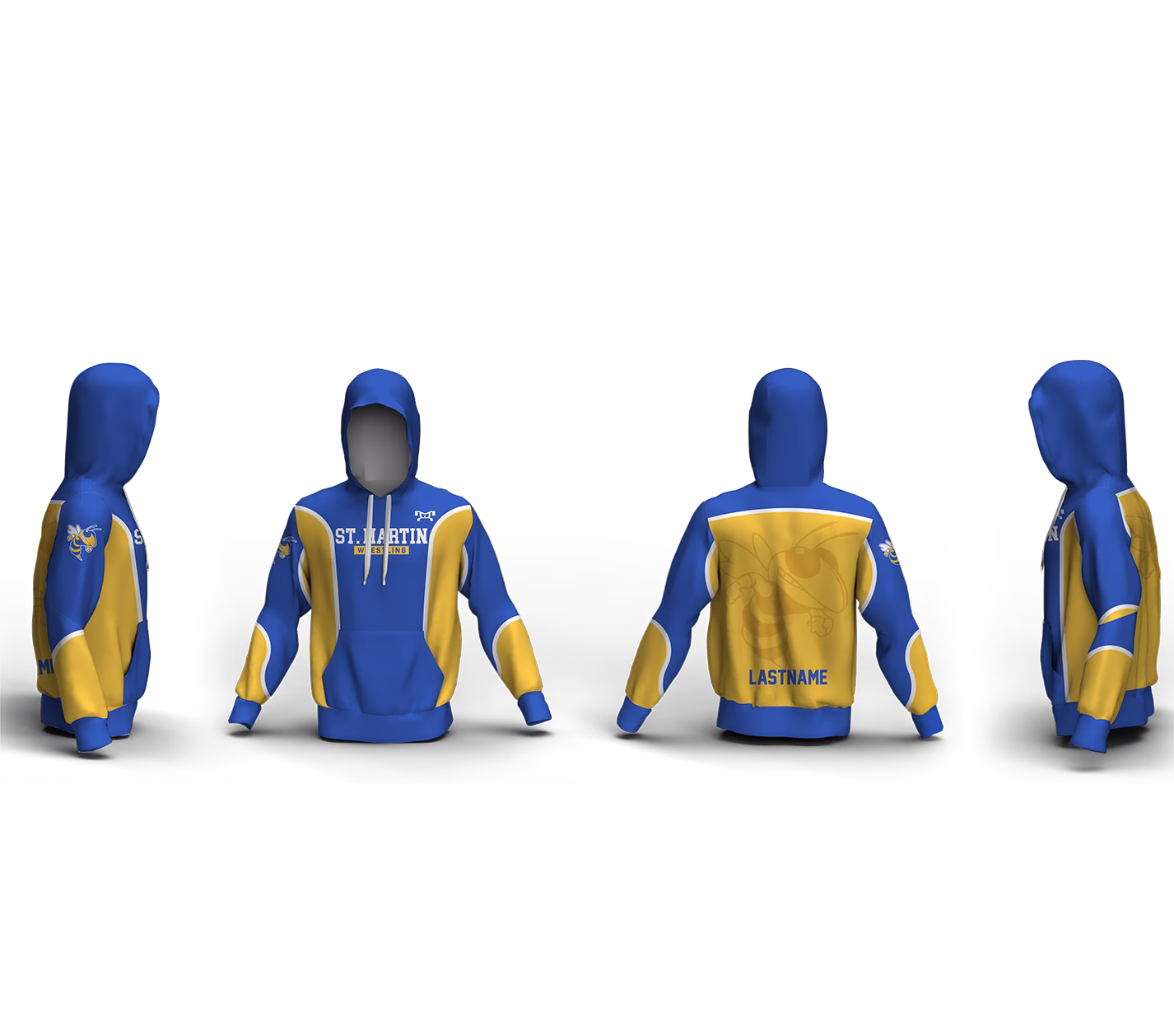 St Martin Wrestling Elite Sublimated Hoodie