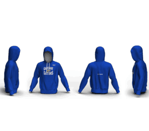 GATEWAY GATORS WC MA 01050 Blue Custom Unisex Sublimated Hoodie